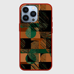 Чехол iPhone 13 Pro Текстурированный абстрактный, геометрический принт