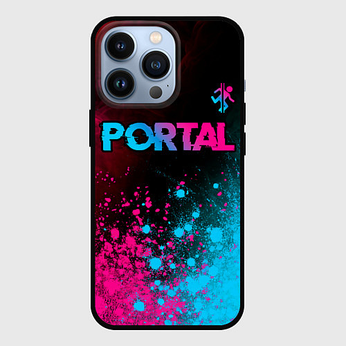 Чехол iPhone 13 Pro Portal Neon Gradient / 3D-Черный – фото 1