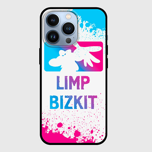 Чехол iPhone 13 Pro Limp Bizkit Neon Gradient / 3D-Черный – фото 1