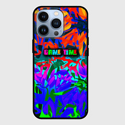 Чехол для iPhone 13 Pro Game time Абстрактный пятнистый узор, цвет: 3D-черный