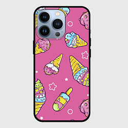 Чехол iPhone 13 Pro Разноцветное Мороженое Со Звёздочками