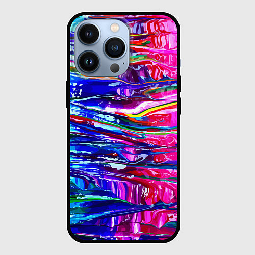 Чехол iPhone 13 Pro Красочный авангардный паттерн Fashion trend / 3D-Черный – фото 1