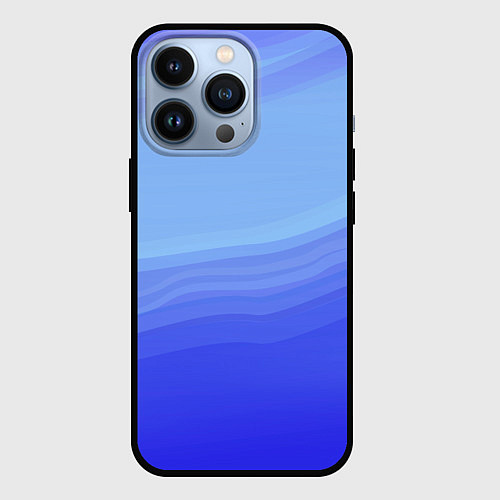 Чехол iPhone 13 Pro Blue abstract pattern / 3D-Черный – фото 1