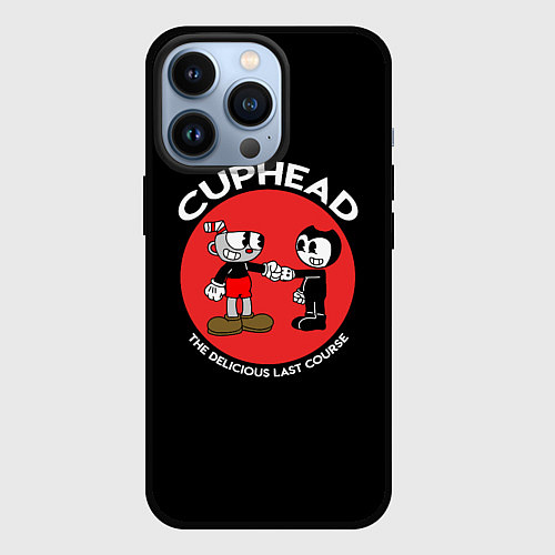 Чехол iPhone 13 Pro Cuphead & Bendy / 3D-Черный – фото 1