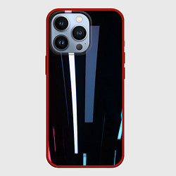 Чехол для iPhone 13 Pro Неоновое множество фонарей - Белый, цвет: 3D-красный