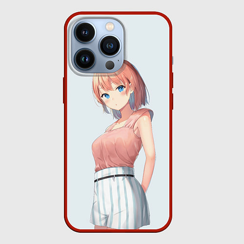 Чехол iPhone 13 Pro Iroha Isshiki OreGairu / 3D-Красный – фото 1