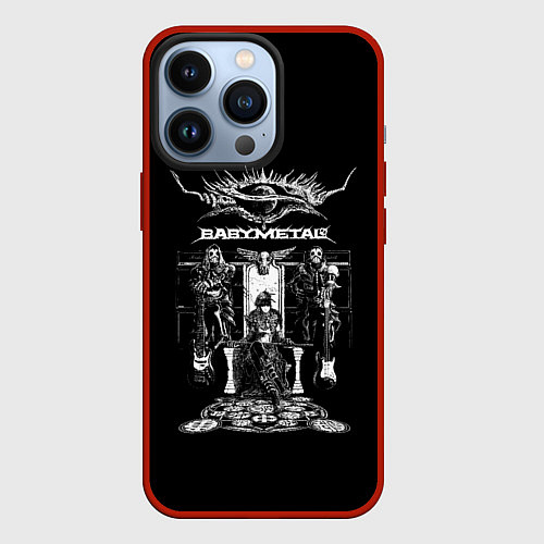 Чехол iPhone 13 Pro BABYMETAL Throne / 3D-Красный – фото 1