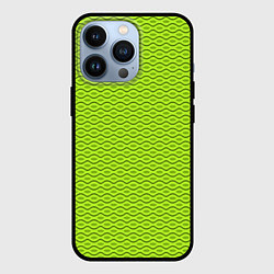 Чехол iPhone 13 Pro Зеленые абстрактные линии