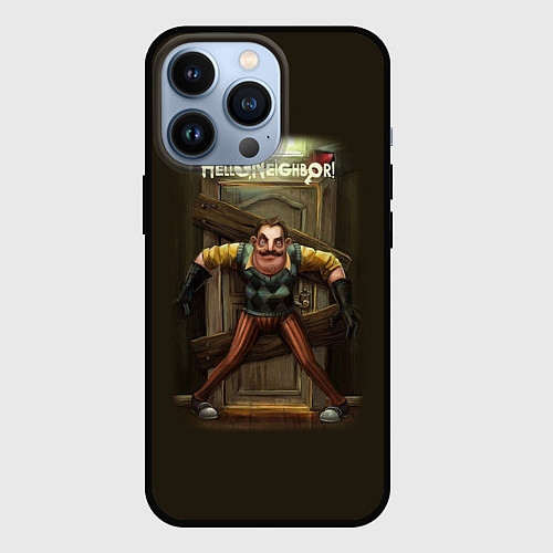 Чехол iPhone 13 Pro Привет сосед игра / 3D-Черный – фото 1