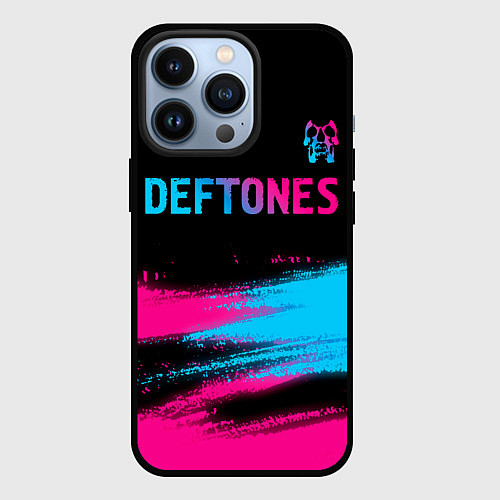 Чехол iPhone 13 Pro Deftones Neon Gradient / 3D-Черный – фото 1