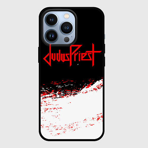 Чехол iPhone 13 Pro Judas Priest текстура / 3D-Черный – фото 1