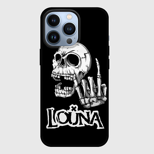 Чехол iPhone 13 Pro Louna череп / 3D-Черный – фото 1