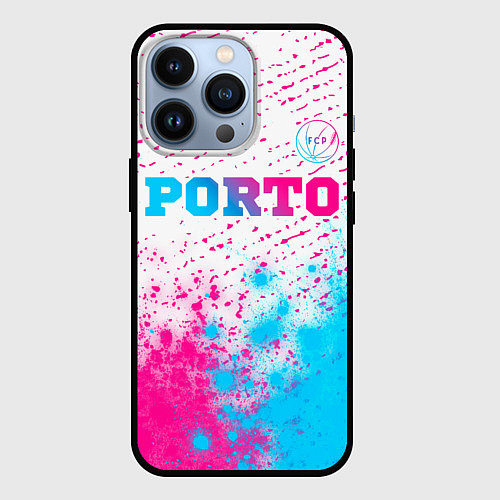 Чехол iPhone 13 Pro Porto Neon Gradient / 3D-Черный – фото 1