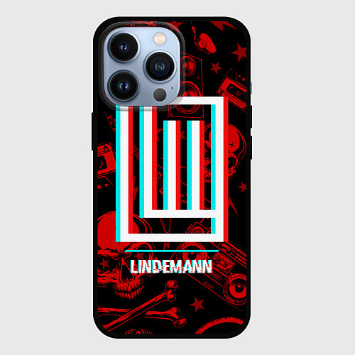 Чехол iPhone 13 Pro Lindemann Rock Glitch / 3D-Черный – фото 1