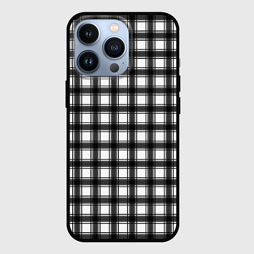 Чехол iPhone 13 Pro Black and white trendy checkered pattern / 3D-Черный – фото 1