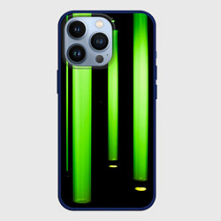 Чехол для iPhone 13 Pro Абстрактные неоновые колбы с кислотой - Зелёный, цвет: 3D-тёмно-синий