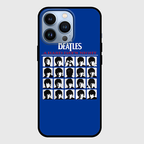 Чехол iPhone 13 Pro The Beatles - A Hard Days Night / 3D-Черный – фото 1