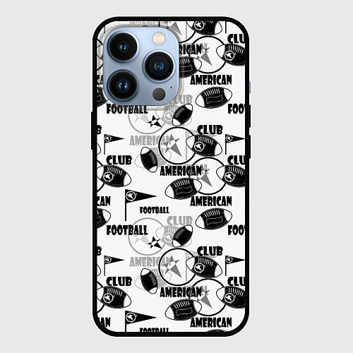 Чехол iPhone 13 Pro American football club / 3D-Черный – фото 1