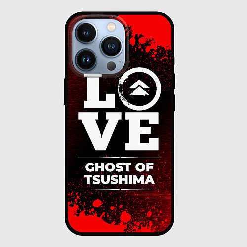 Чехол iPhone 13 Pro Ghost of Tsushima Love Классика / 3D-Черный – фото 1