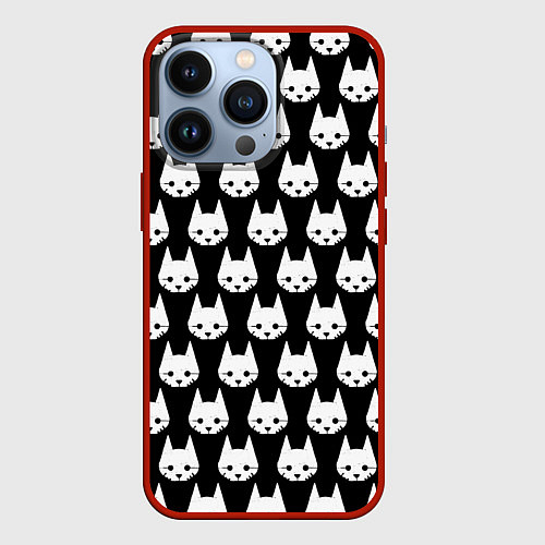 Чехол iPhone 13 Pro Stray Pattern / 3D-Красный – фото 1