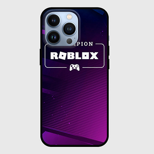 Чехол iPhone 13 Pro Roblox Gaming Champion: рамка с лого и джойстиком / 3D-Черный – фото 1