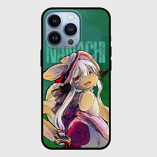 Чехол iPhone 13 Pro Made in Abyss аниме Наначи / 3D-Черный – фото 1