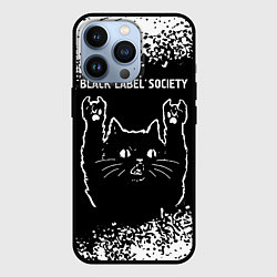 Чехол iPhone 13 Pro Группа Black Label Society и рок кот