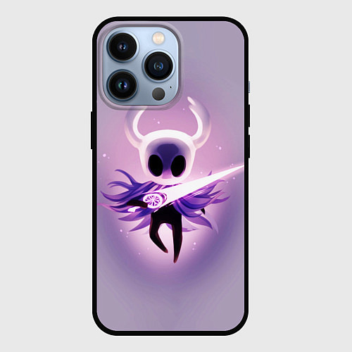 Чехол iPhone 13 Pro Hollow Knight рыцарь неон / 3D-Черный – фото 1