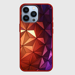 Чехол для iPhone 13 Pro Абстрактная металлическая поверхность планеты, цвет: 3D-красный
