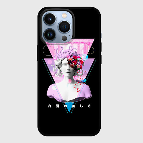 Чехол iPhone 13 Pro Медуза Горгона Бюст / 3D-Черный – фото 1