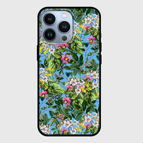Чехол iPhone 13 Pro Милые Цветы / 3D-Черный – фото 1