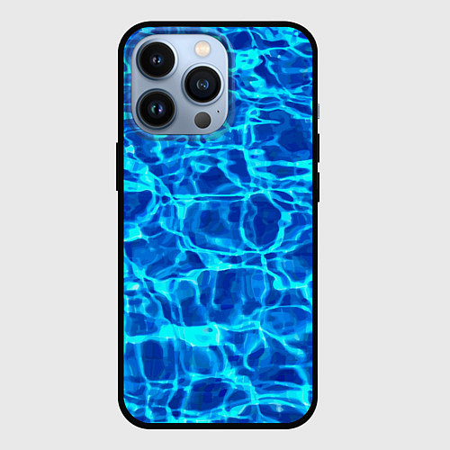 Чехол iPhone 13 Pro Текстура поверхности воды / 3D-Черный – фото 1