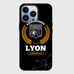 Чехол iPhone 13 Pro Лого Lyon и надпись legendary football club на тем