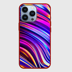 Чехол для iPhone 13 Pro Яркая цветная композиция, цвет: 3D-красный