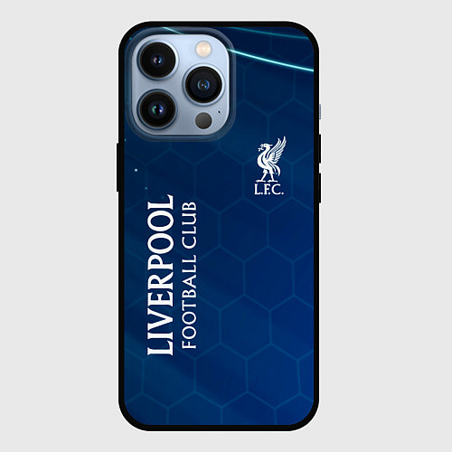 Чехол iPhone 13 Pro Liverpool Соты Абстракция / 3D-Черный – фото 1