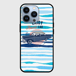 Чехол iPhone 13 Pro Enjoy blue classic car