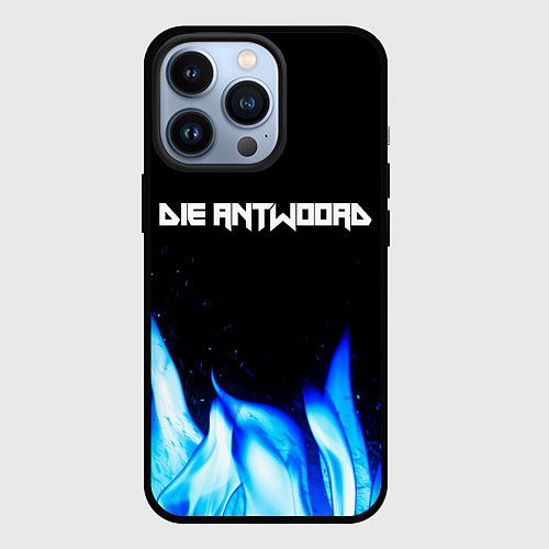 Чехол iPhone 13 Pro Die Antwoord blue fire / 3D-Черный – фото 1