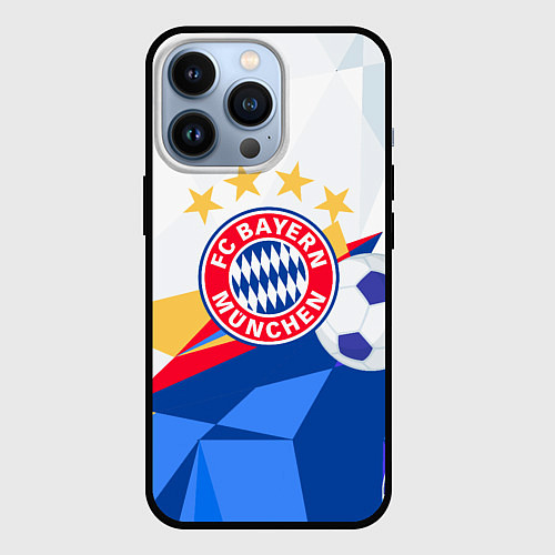 Чехол iPhone 13 Pro Bayern munchen Абстракция геометрии / 3D-Черный – фото 1