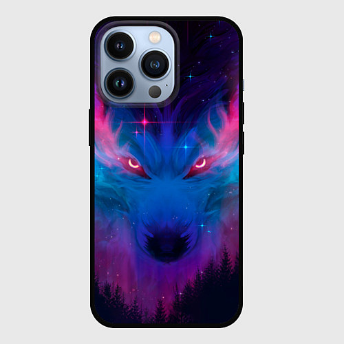 Чехол iPhone 13 Pro Mystical wolf / 3D-Черный – фото 1