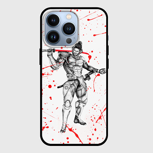 Чехол iPhone 13 Pro Metal gear rising blood / 3D-Черный – фото 1