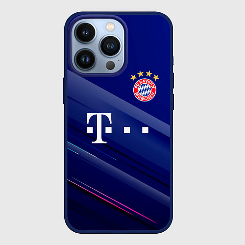 Чехол iPhone 13 Pro Bayern munchen Абстракция / 3D-Тёмно-синий – фото 1