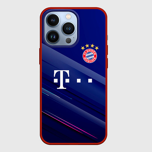 Чехол iPhone 13 Pro Bayern munchen Абстракция / 3D-Красный – фото 1