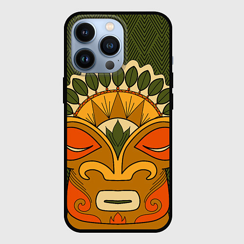 Чехол iPhone 13 Pro Polynesian tiki HUMBLE / 3D-Черный – фото 1