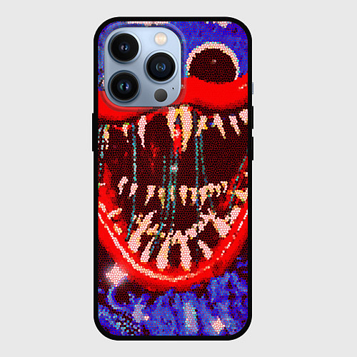 Чехол iPhone 13 Pro Оскал Хаги Ваги - витраж / 3D-Черный – фото 1