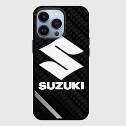 Чехол для iPhone 13 Pro Suzuki карбон, цвет: 3D-черный
