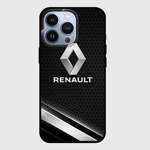 Чехол iPhone 13 Pro Renault абстракция / 3D-Черный – фото 1