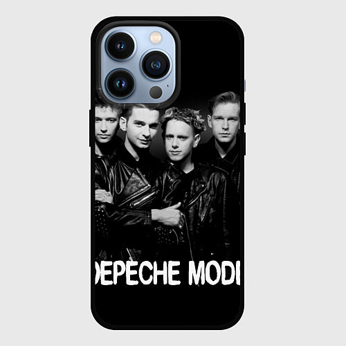 Чехол iPhone 13 Pro Depeche Mode - black & white portrait / 3D-Черный – фото 1