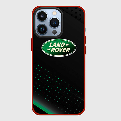 Чехол iPhone 13 Pro Land rover Зелёная абстракция / 3D-Красный – фото 1