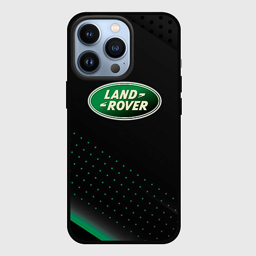 Чехол iPhone 13 Pro Land rover Зелёная абстракция / 3D-Черный – фото 1