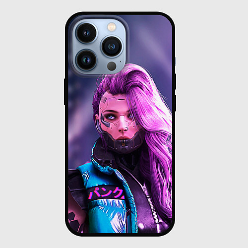 Чехол iPhone 13 Pro Cyberpunk 2077 - Валери V / 3D-Черный – фото 1